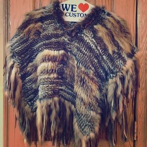 Fox feather poncho